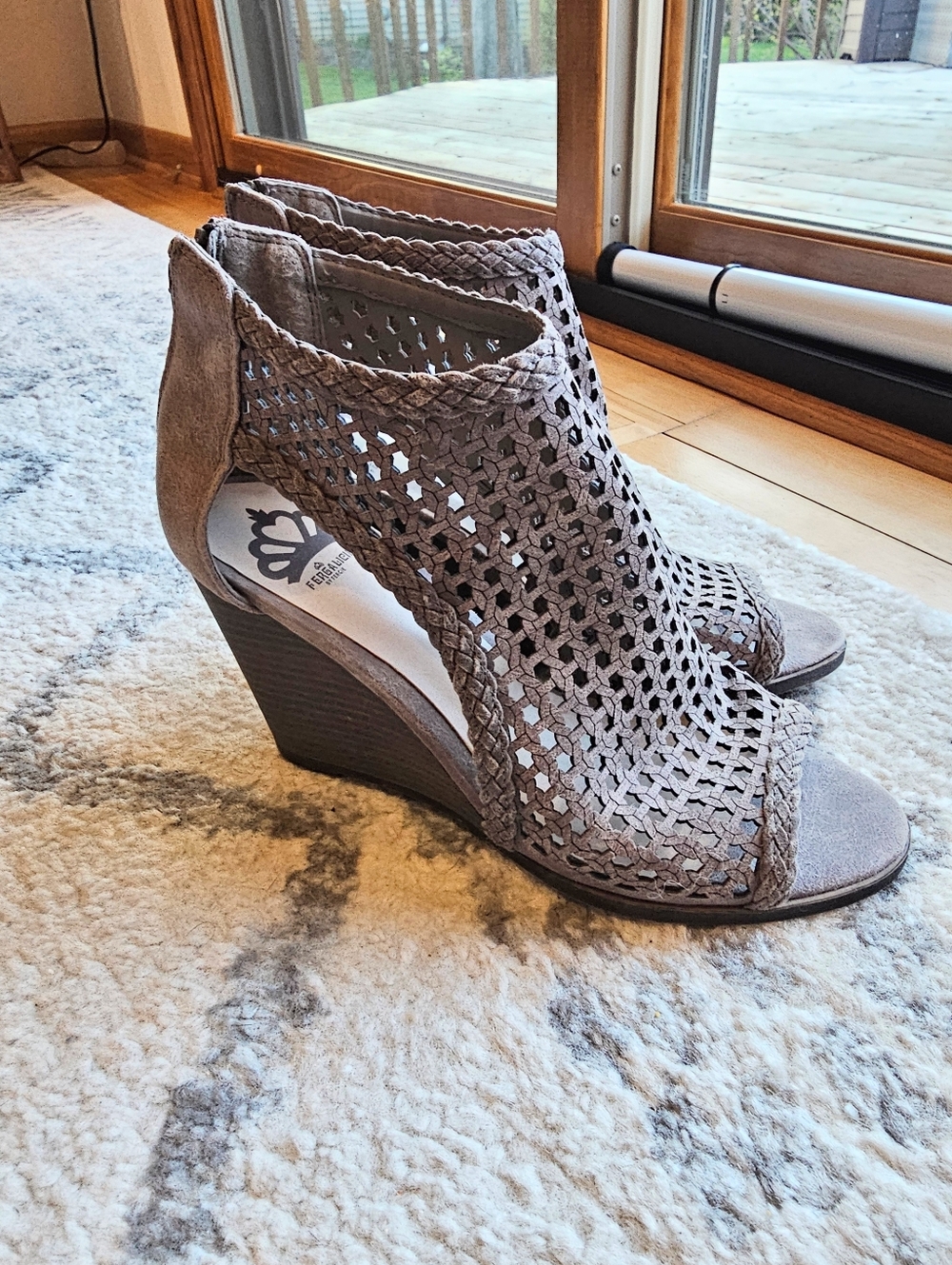 Fergalicious Peep Toe Wedge